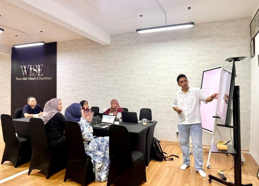 Small group workshop in a meeting room